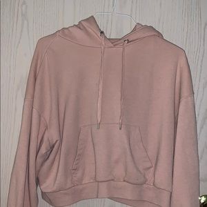 Cropped pink hoodie